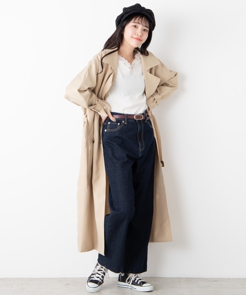 WEGO（ウィゴー）の「WEGO/【3点セット】ダブルベルトトレンチコート/スプリングコート（トレンチコート・レディース・ベージュ・FREE）」の15枚目の写真