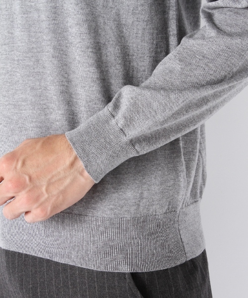 EDIFICE（エディフィス）の「◇16GGニットVネックプルオーバー（ニット/セーター・メンズ・ホワイト/ブラック/グレー/グリーン/ネイビー/ボルドー・46/48/44）」の12枚目の写真