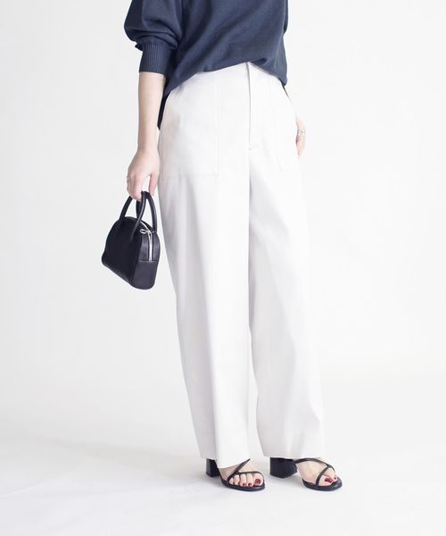 SHIPS（シップス）の「デニムライクポケットパンツ◇（その他パンツ・レディース・ネイビー/オフホワイト・40/38/36/34）」の3枚目の写真