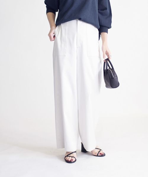 SHIPS（シップス）の「デニムライクポケットパンツ◇（その他パンツ・レディース・ネイビー/オフホワイト・40/38/36/34）」の6枚目の写真