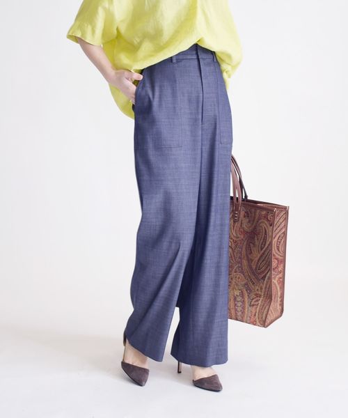 SHIPS（シップス）の「デニムライクポケットパンツ◇（その他パンツ・レディース・ネイビー/オフホワイト・40/38/36/34）」の10枚目の写真