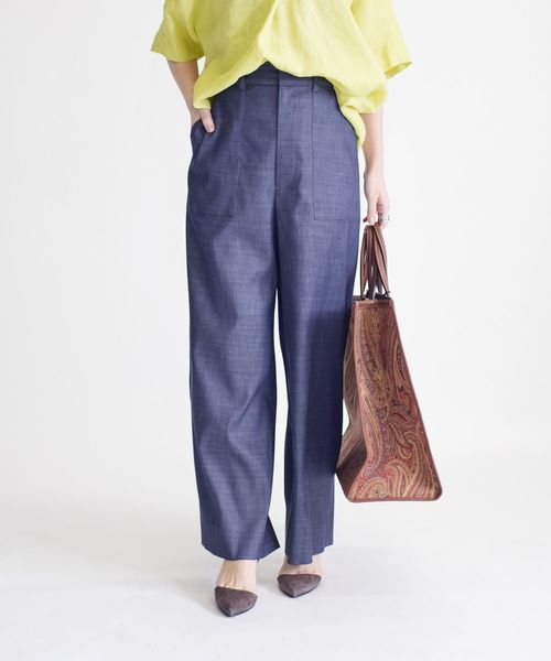 SHIPS（シップス）の「デニムライクポケットパンツ◇（その他パンツ・レディース・ネイビー/オフホワイト・40/38/36/34）」の11枚目の写真