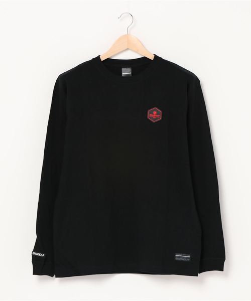GRANDE FOOTBALL PRODUCTS(グランデフットボールプロダクツ)の「GRANDE.F.P BASICヘキサゴンL/S-T(Tシャツ/カットソー・メンズ・ブラック×ホワイト/ブラック×レッド/ホワイト×ブラック・L/M)」の2枚目の写真
