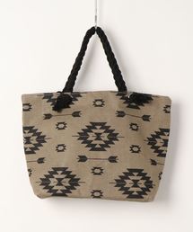 【OP/オーピー】レディーストートバッグ/ビーチ リゾート ボヘミアン ネイティブ柄
