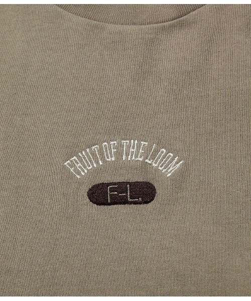 FRUIT OF THE LOOM（フルーツオブザルーム）の「FRUIT別注ミニカレッジロゴTEE（Tシャツ/カットソー・メンズ・オフホワイト/パープル/ベージュ・L/M）」の7枚目の写真