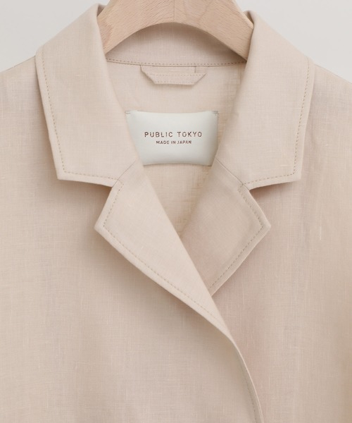 PUBLIC TOKYO（パブリックトウキョウ）の「極 MOIST LINEN JACKET（シャツ/ブラウス・レディース・ホワイト/ベージュ/サックスブルー・FREE）」の14枚目の写真