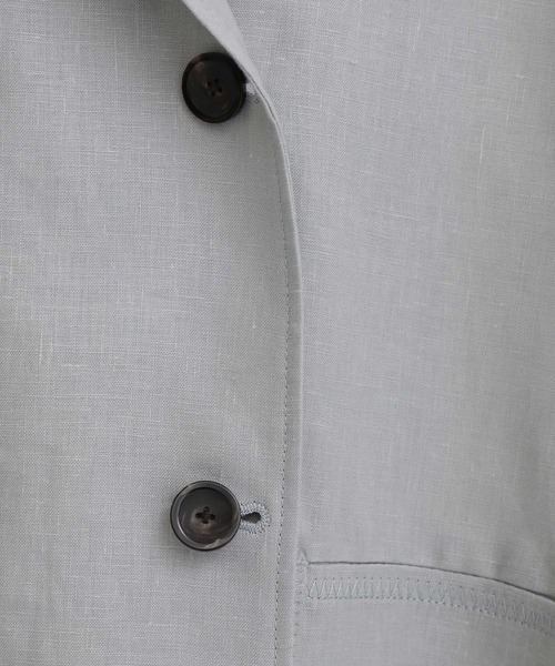 PUBLIC TOKYO（パブリックトウキョウ）の「極 MOIST LINEN JACKET（シャツ/ブラウス・レディース・ホワイト/ベージュ/サックスブルー・FREE）」の9枚目の写真
