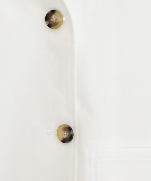 PUBLIC TOKYO（パブリックトウキョウ）の「極 MOIST LINEN JACKET（シャツ/ブラウス・レディース・ホワイト/ベージュ/サックスブルー・FREE）」の5枚目の写真