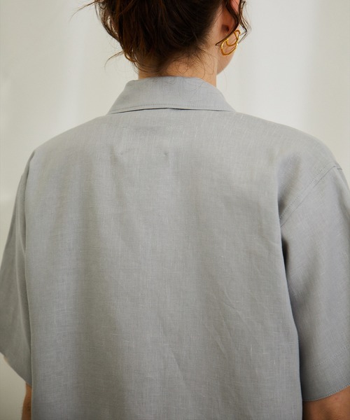 PUBLIC TOKYO（パブリックトウキョウ）の「極 MOIST LINEN JACKET（シャツ/ブラウス・レディース・ホワイト/ベージュ/サックスブルー・FREE）」の16枚目の写真