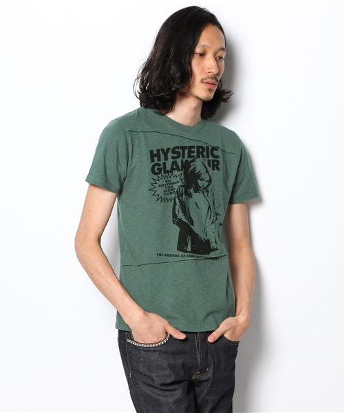 HYSTERIC GLAMOUR（ヒステリックグラマー）の「THE SOUNDS OF TODAY pt T-SH（Tシャツ/カットソー・メンズ・グリーン/ホワイト/ブラック・LARGE/MEDIUM/SMALL）」の3枚目の写真