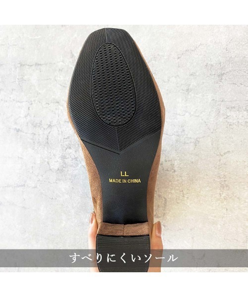 GeeRA（ジーラ）の「スクエアトゥストレッチショートブーツ（ヒール高5.5cm）（ブーツ・レディース・ブラック/ブラウン/アイボリー/モカ/ブラック系その他/ダークブラウン/ベージュ・SMALL/MEDIUM/LARGE/X-LARGE）」の21枚目の写真