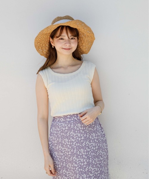 flower(フラワー)の「デイリーリブトップ(Tシャツ/カットソー・レディース・カーキ/アイボリー・FREE)」の9枚目の写真