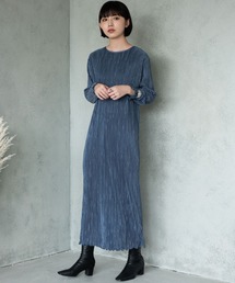 Aunt Marie's | 【前後2WAY】ミニプリーツロングスリーブワンピース / AUNT MARIE'S(ワンピース)