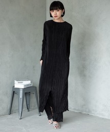 Aunt Marie's | 【前後2WAY】ミニプリーツロングスリーブワンピース / AUNT MARIE'S(ワンピース)