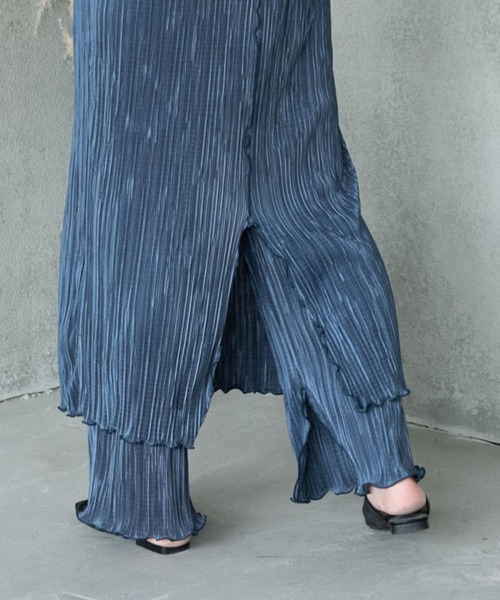 Aunt Marie's（アントマリーズ）の「【前後2WAY】ミニプリーツロングスリーブワンピース / AUNT MARIE'S（ワンピース・レディース・ブラック/ベージュ/グリーン/ブルー・FREE）」の19枚目の写真