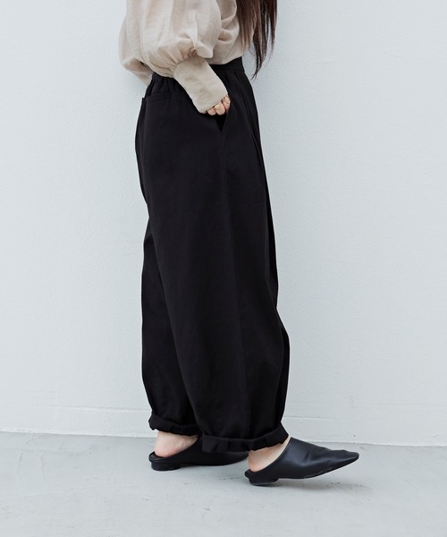 Libra Cue（リブラ キュー）の「Libra サーカスパンツ（チノパンツ・レディース・チャコールグレー/ブラック/ベージュ・FREE）」の21枚目の写真