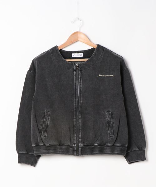 KANGOL EXTRA COMFORT(カンゴールエクストラコンフォート)の「【KANGOL EXTRA COMFORT(カンゴール エクストラ コンフォート)】刺繍ロゴ入りデニムブルゾン(ブルゾン・レディース・サックスブルー/インディゴブルー/ブラック・LL/L/M)」の7枚目の写真