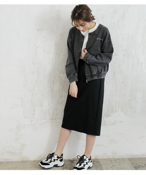 KANGOL EXTRA COMFORT(カンゴールエクストラコンフォート)の「【KANGOL EXTRA COMFORT(カンゴール エクストラ コンフォート)】刺繍ロゴ入りデニムブルゾン(ブルゾン・レディース・サックスブルー/インディゴブルー/ブラック・LL/L/M)」の6枚目の写真