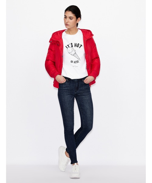 【未使用タグ付き】アルマーニエクスチェンジ シャイニー パファーコート フーディ ARMANI EXCHANGE（アルマーニエクスチェンジ）の「【A|X