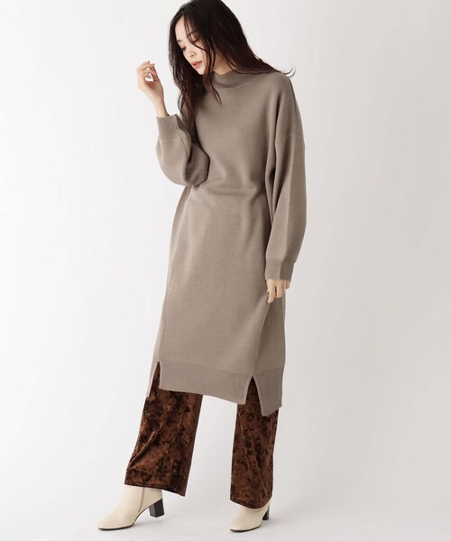 セール 大きいサイズあり 13号 ニットワンピース ベロアパンツセット ワンピース Soup スープ のファッション通販 Zozotown