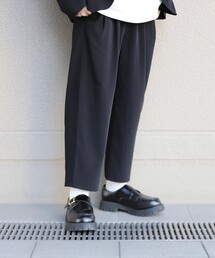 tk.TAKEO KIKUCHI | 【WEB限定】WEARISTA こーせ×tk.TAKEO KIKUCHI ポリツイルテーパードパンツ（セットアップ対応）(スーツパンツ)