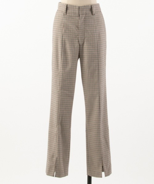 LOWRYS FARM（ローリーズファーム）の「チェックフロントスリットパンツ　926402（その他パンツ・レディース・チャコールグレー/ブラウン・MEDIUM/LARGE）」の3枚目の写真