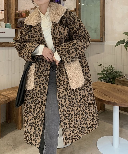 襟ボアチェスターコート