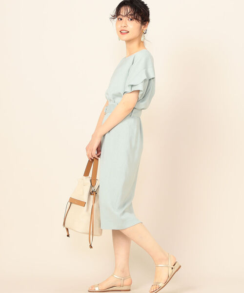 NOLLEY’S(ノーリーズ)の「麻調合繊タイトスカート(スカート・レディース・ベージュ/ネイビー/イエロー/カーキ/ミント・38/36/34)」の8枚目の写真
