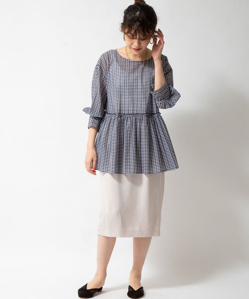 NOLLEY’S(ノーリーズ)の「麻調合繊タイトスカート(スカート・レディース・ベージュ/ネイビー/イエロー/カーキ/ミント・38/36/34)」の22枚目の写真