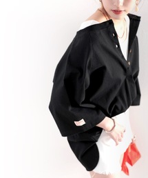 Java | 《JaVaジャバ コラボ》綿100％　前後２way楽しめる♪ヘンリーラグラントップス(Tシャツ/カットソー)