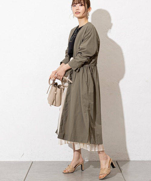 prose verse（プロズヴェール）の「《WEB限定》撥水加工ウエストドロストコート（その他アウター・レディース・ベージュ/オリーブ/カーキ・MEDIUM/LARGE）」の3枚目の写真