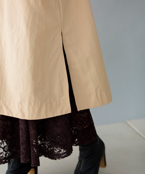 prose verse（プロズヴェール）の「《WEB限定》撥水加工ウエストドロストコート（その他アウター・レディース・ベージュ/オリーブ/カーキ・MEDIUM/LARGE）」の4枚目の写真