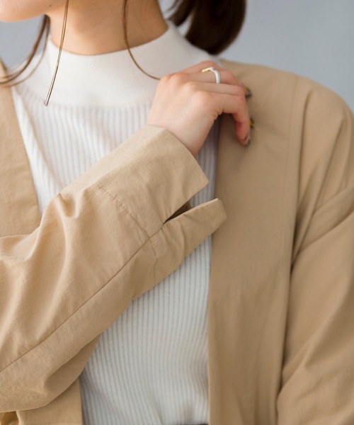 prose verse（プロズヴェール）の「《WEB限定》撥水加工ウエストドロストコート（その他アウター・レディース・ベージュ/オリーブ/カーキ・MEDIUM/LARGE）」の6枚目の写真