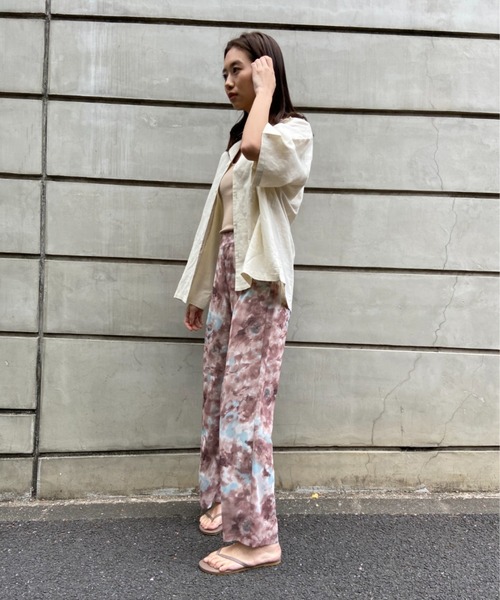 AZUL ENCANTO（アズールエンカント）の「ぼかし柄ストレートパンツ（その他パンツ・レディース・ベージュ/グレー・FREE）」の8枚目の写真