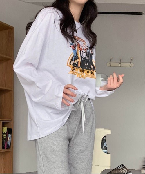 merongshop(メロンショップ)の「MERONGSHOP ハーマジェスティTシャツ(Tシャツ/カットソー・レディース・アイボリー/ブラック・FREE)」の10枚目の写真