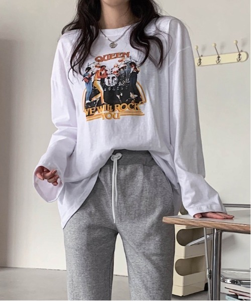 merongshop(メロンショップ)の「MERONGSHOP ハーマジェスティTシャツ(Tシャツ/カットソー・レディース・アイボリー/ブラック・FREE)」の7枚目の写真