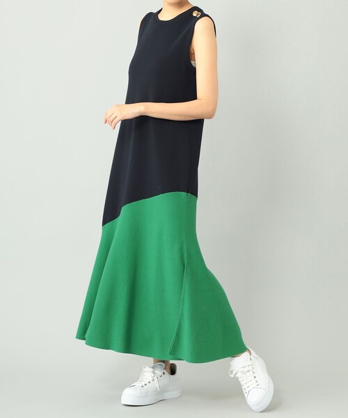 GRACE CLASS(グレースクラス)の「バイカラーニットワンピース(ワンピース・レディース・ホワイト/ネイビー・36)」の11枚目の写真