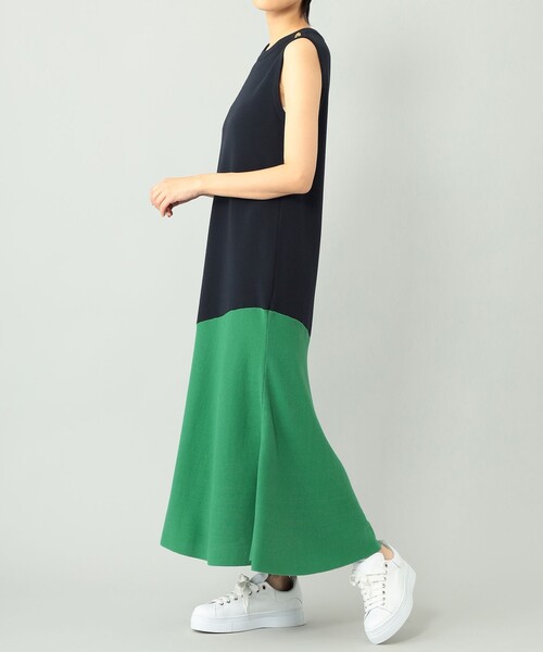 GRACE CLASS(グレースクラス)の「バイカラーニットワンピース(ワンピース・レディース・ホワイト/ネイビー・36)」の9枚目の写真