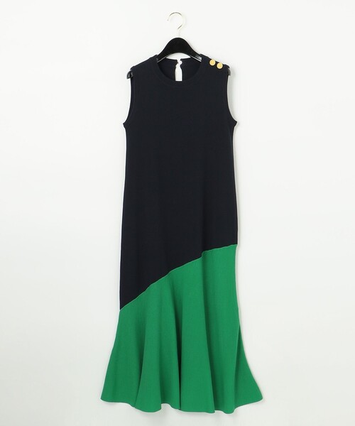 GRACE CLASS(グレースクラス)の「バイカラーニットワンピース(ワンピース・レディース・ホワイト/ネイビー・36)」の7枚目の写真