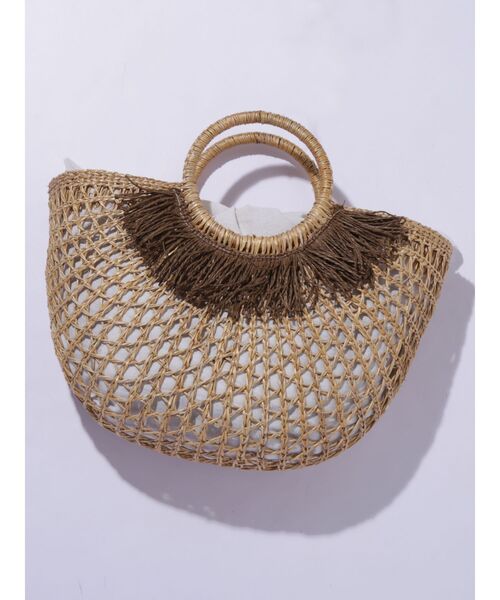 MURUA（ムルーア）の「フリンジカゴバッグ（かごバッグ・レディース・ベージュ・FREE）」の22枚目の写真