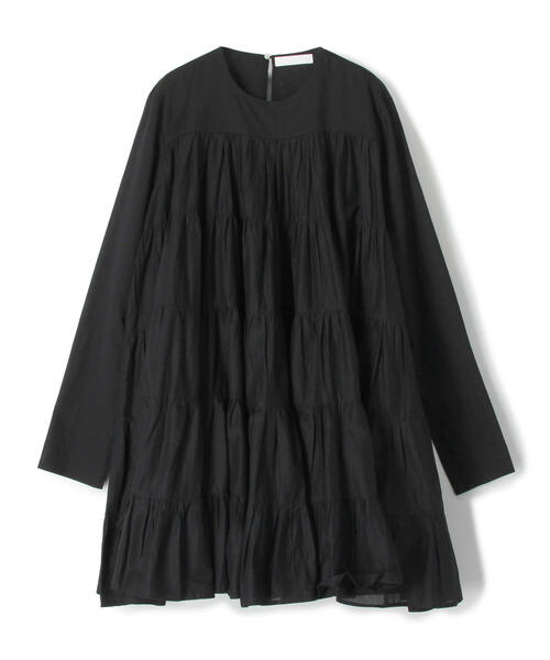 TOMORROWLAND （トゥモローランド）の「MERLETTE SOLIMAN ティアードワンピース（ワンピース・レディース・ブラック/ホワイト・XS）」の2枚目の写真