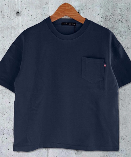 THE CASUAL（カジュアル）の「【USAコットン綿100%】ビッグシルエットポケット付き無地半袖Tシャツ カットソー キッズ（Tシャツ/カットソー・キッズ・オフホワイト/モカ/ネイビー/ピンク/ブラック/カーキ/ベージュ/ラベンダー/チャコール/ミント・130cm/110cm/140cm/150cm/120cm/160cm）」の8枚目の写真