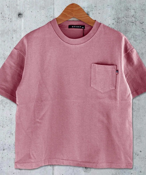 THE CASUAL（カジュアル）の「【USAコットン綿100%】ビッグシルエットポケット付き無地半袖Tシャツ カットソー キッズ（Tシャツ/カットソー・キッズ・オフホワイト/モカ/ネイビー/ピンク/ブラック/カーキ/ベージュ/ラベンダー/チャコール/ミント・130cm/110cm/140cm/150cm/120cm/160cm）」の10枚目の写真