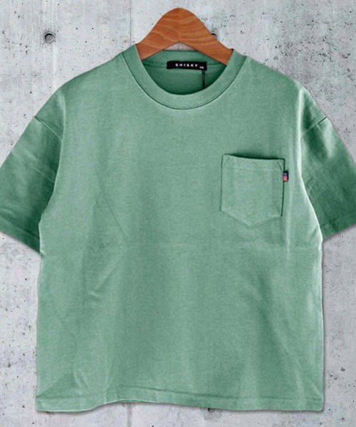 THE CASUAL（カジュアル）の「【USAコットン綿100%】ビッグシルエットポケット付き無地半袖Tシャツ カットソー キッズ（Tシャツ/カットソー・キッズ・オフホワイト/モカ/ネイビー/ピンク/ブラック/カーキ/ベージュ/ラベンダー/チャコール/ミント・130cm/110cm/140cm/150cm/120cm/160cm）」の7枚目の写真