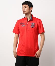 【FILA GOLF/フィラゴルフ】ワッペンロゴ ハーフジップ 半袖 Tシャツ