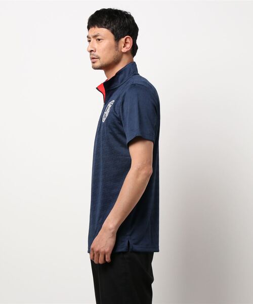 FILA(フィラ)の「【FILA GOLF/フィラゴルフ】ワッペンロゴ ハーフジップ 半袖 Tシャツ(ポロシャツ・メンズ・ネイビー/レッド/ホワイト・L/LL/M/3L)」の7枚目の写真