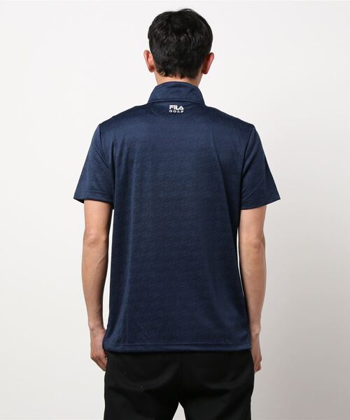 FILA(フィラ)の「【FILA GOLF/フィラゴルフ】ワッペンロゴ ハーフジップ 半袖 Tシャツ(ポロシャツ・メンズ・ネイビー/レッド/ホワイト・L/LL/M/3L)」の5枚目の写真