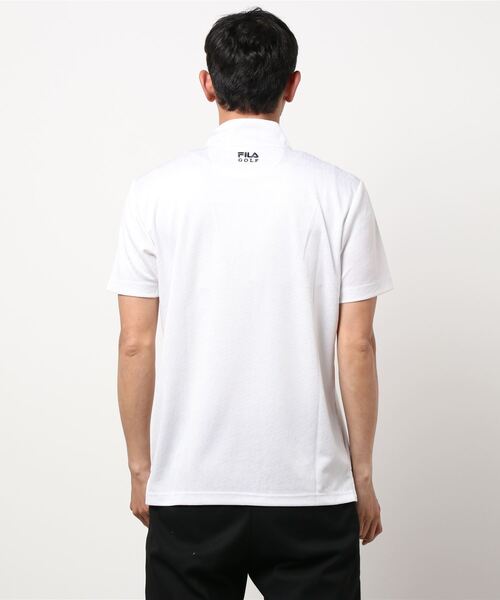 FILA(フィラ)の「【FILA GOLF/フィラゴルフ】ワッペンロゴ ハーフジップ 半袖 Tシャツ(ポロシャツ・メンズ・ネイビー/レッド/ホワイト・L/LL/M/3L)」の4枚目の写真
