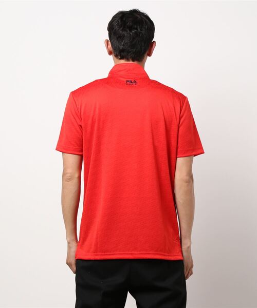 FILA(フィラ)の「【FILA GOLF/フィラゴルフ】ワッペンロゴ ハーフジップ 半袖 Tシャツ(ポロシャツ・メンズ・ネイビー/レッド/ホワイト・L/LL/M/3L)」の6枚目の写真