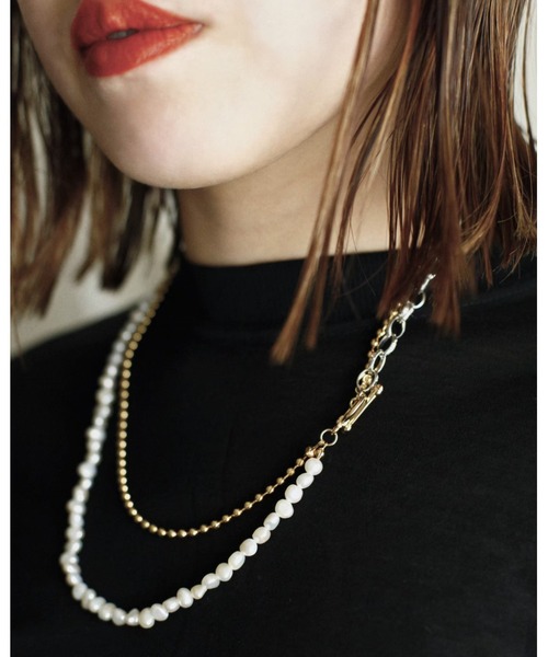 mou(モウ)の「Mixed chain necklace(ネックレス・レディース・ゴールド・FREE)」の5枚目の写真